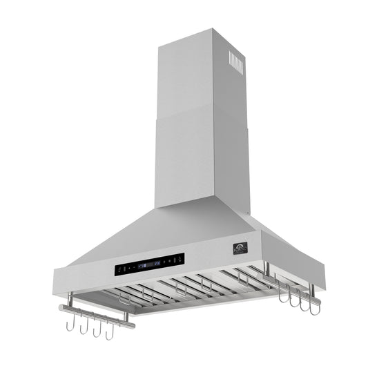 Forno Venezia 36 Inch Wall-Mounted Range Hood with Touch Controls and Baffle Filters