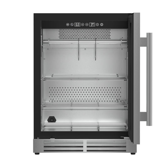 Forno Asciutto 24-Inch Dry Aging Cabinet, Stainless Steel 304, 4.41 cu.ft, LED Lighting, Adjustable Shelves