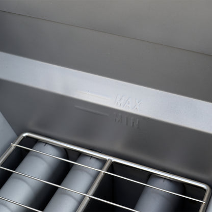 FORNO Commerciale Natural Gas Deep Fryer, 4 Burners 120,000 BTU, 50 lbs Oil Capacity