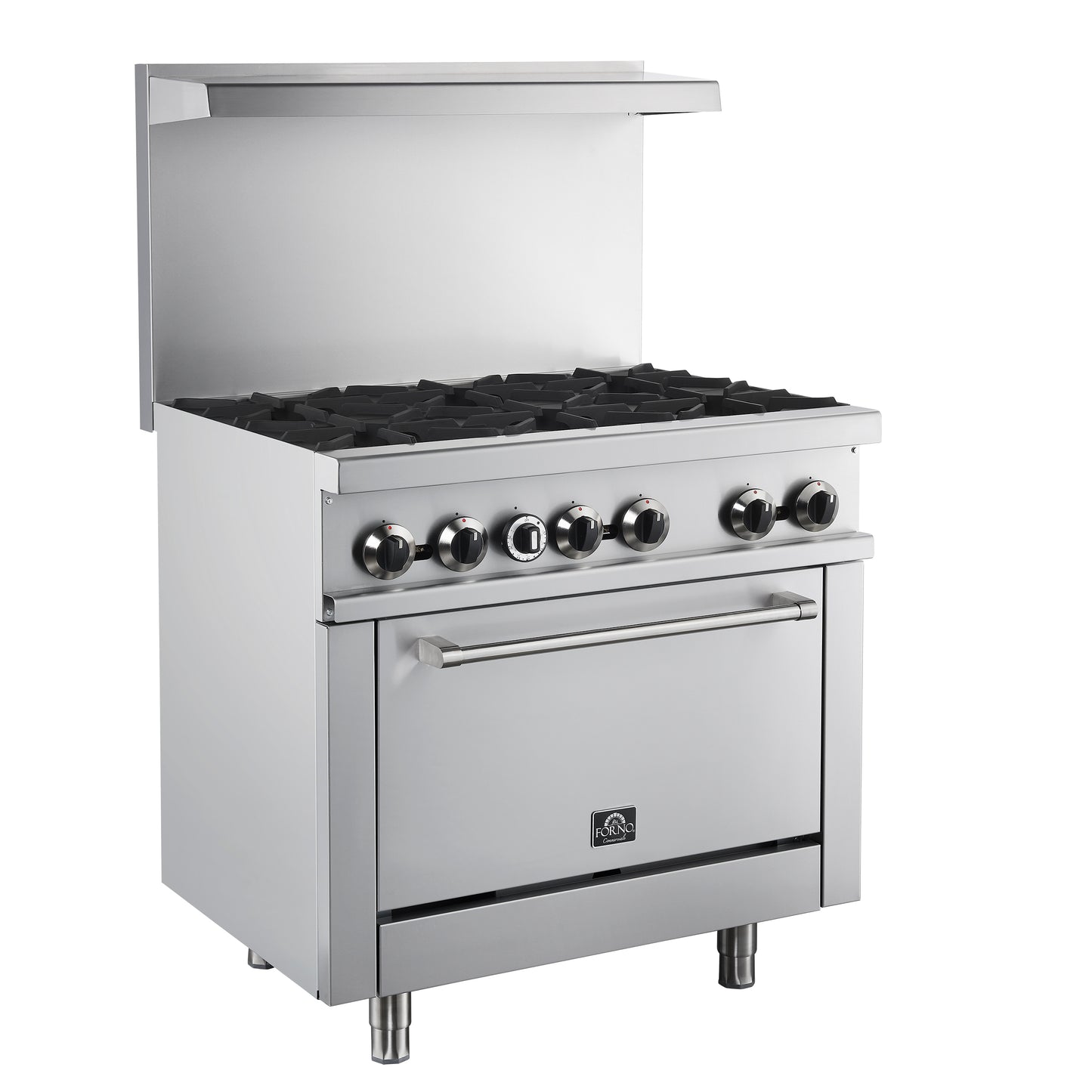 Forno Commerciale 36 Inch Gas Range with 6 Burners