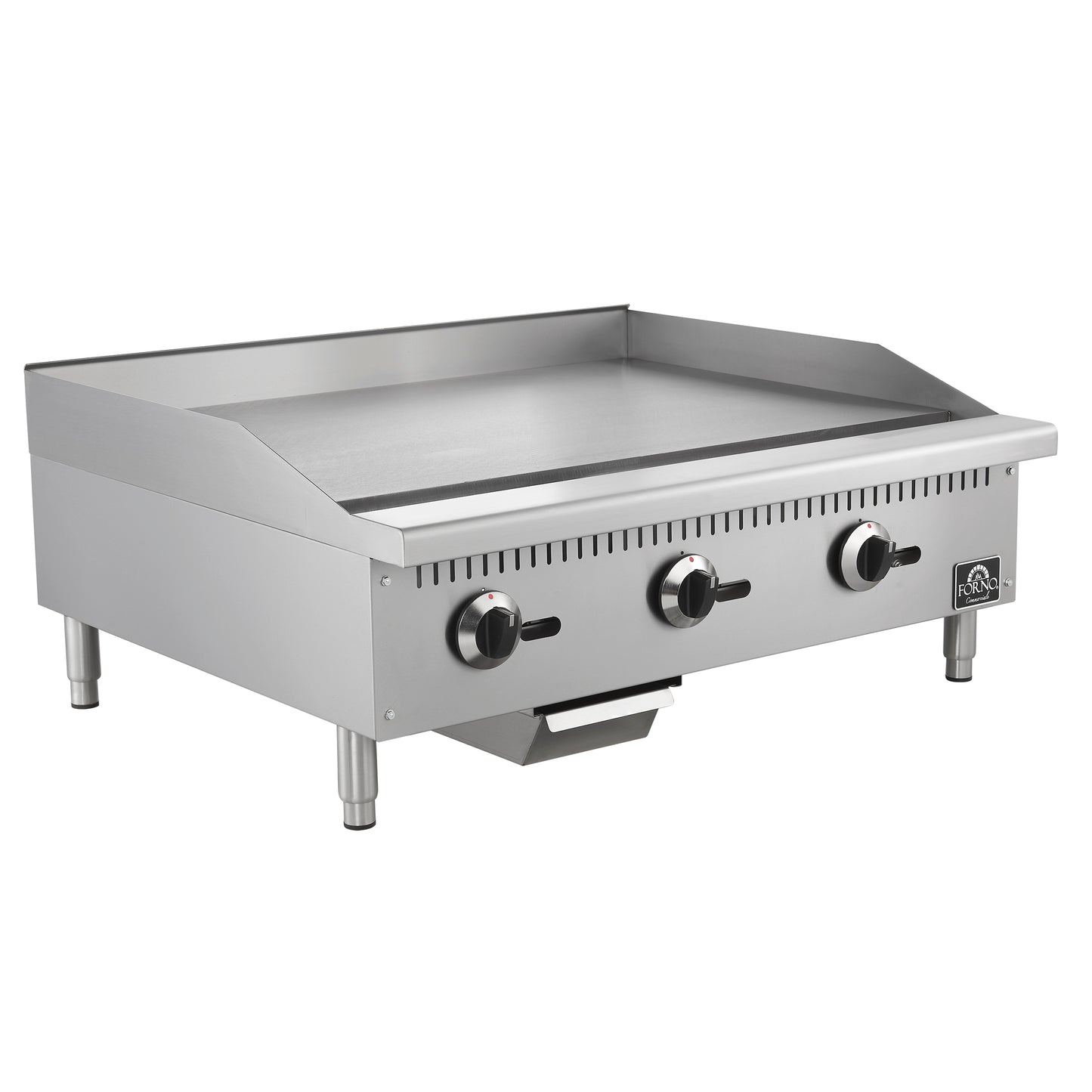 Forno Commerciale 36 Inch Gas Griddle, 3 Burners