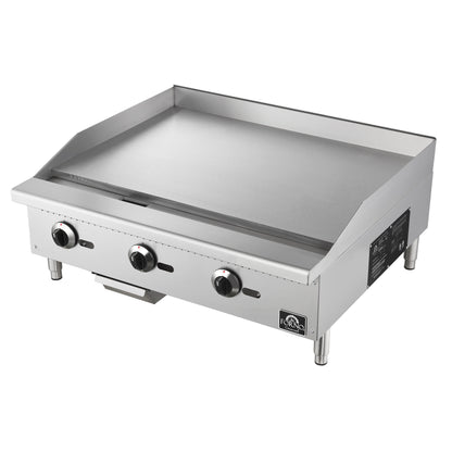 Forno Commerciale 36 Inch Gas Griddle, 3 Burners