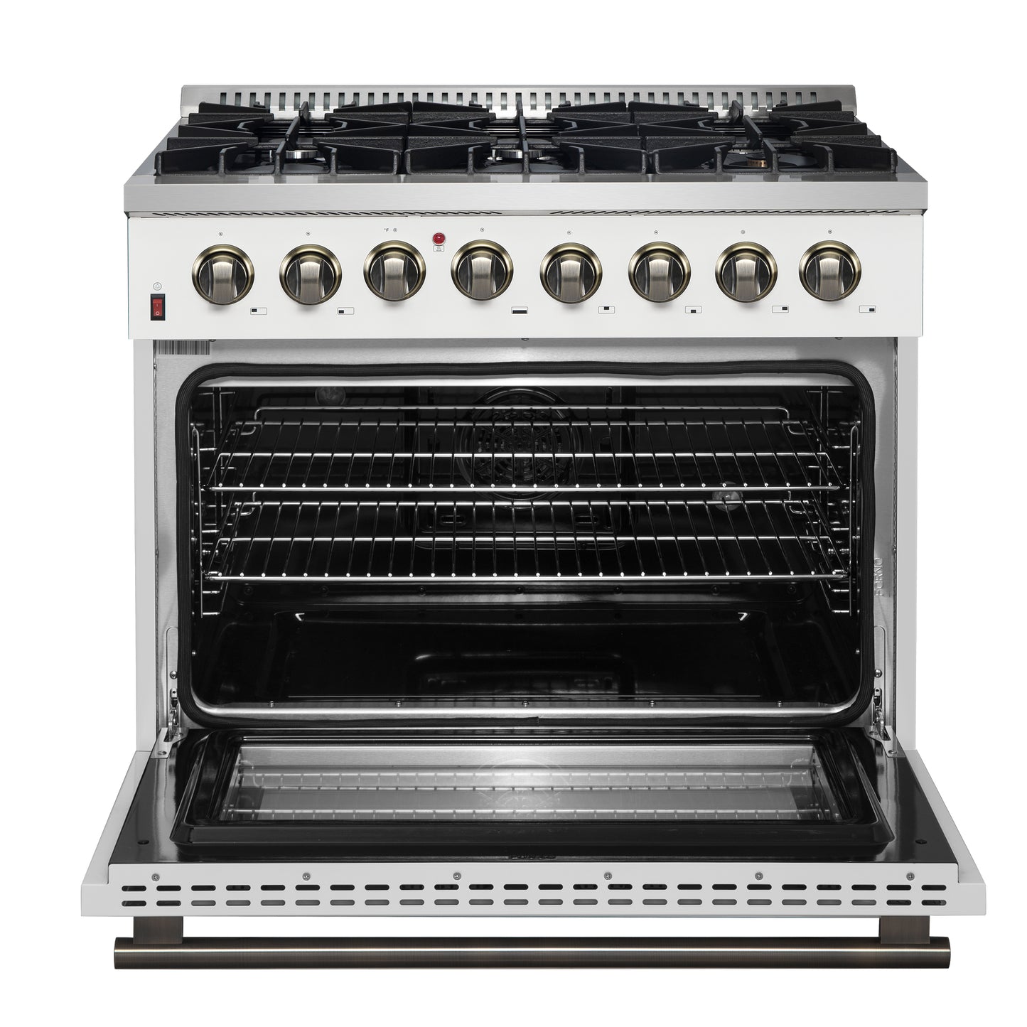 Forno Galiano 36" Freestanding Dual Fuel Range in White