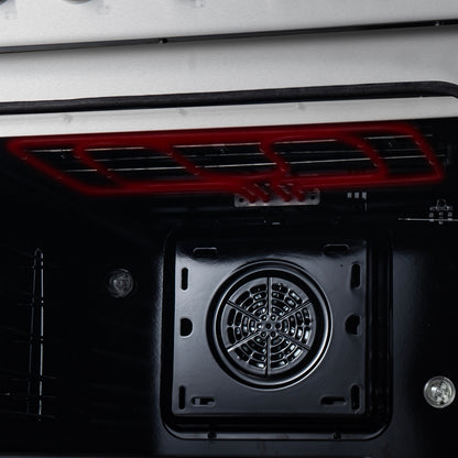 Forno Marco 30-Inch Dual Fuel Range, Stainless Steel, 4 Burners, 37,000 BTU, True Convection Oven, Energy Efficient