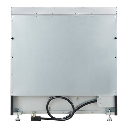 Forno Paolo 36 Inch Black Freestanding Electric Range, Stainless Steel, 5.44 cu.ft, True Convection Oven, Energy Efficient