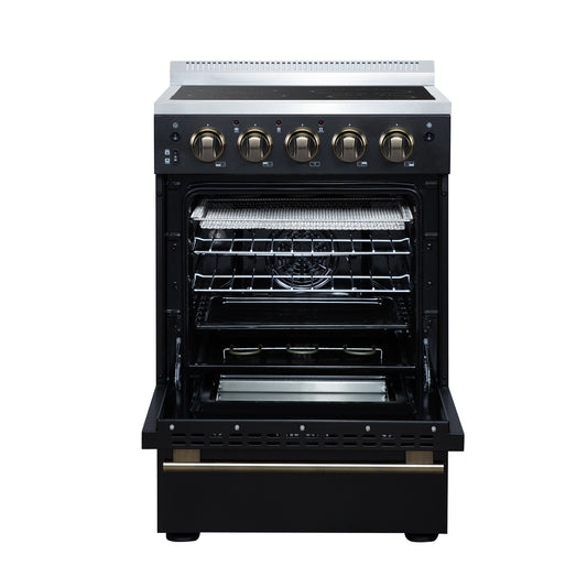 Forno Loiano 24 Inch Freestanding Electric Range in Black, Canada Version, Plug and Cord Included