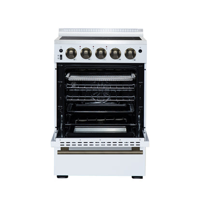 Forno Loiano 24 Inch Freestanding Electric Range in White, Canada Version, Plug and Cord Included