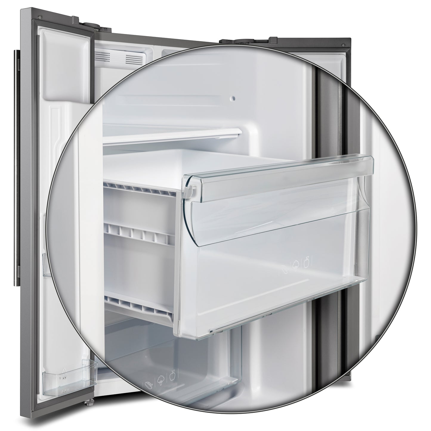 Forno Salerno 36-Inch Side-by-Side Stainless Steel Refrigerator, 20 cu.ft, ENERGY STAR Certified