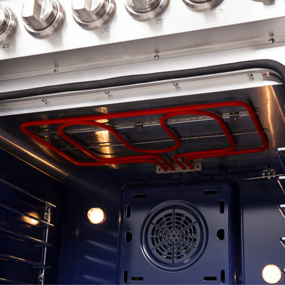 Forno Massimo 30-Inch Freestanding French Door Electric Range, True Convection Oven