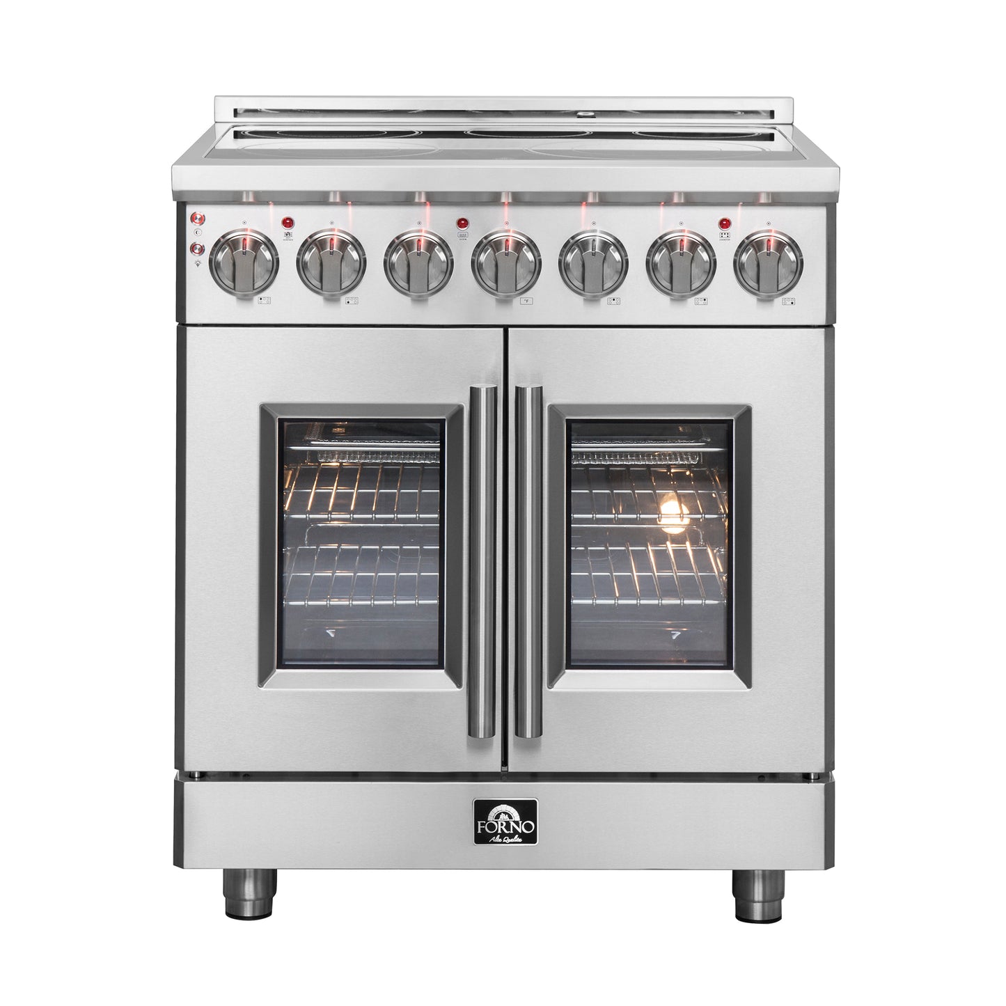 Forno Massimo 30-Inch Freestanding French Door Electric Range, True Convection Oven