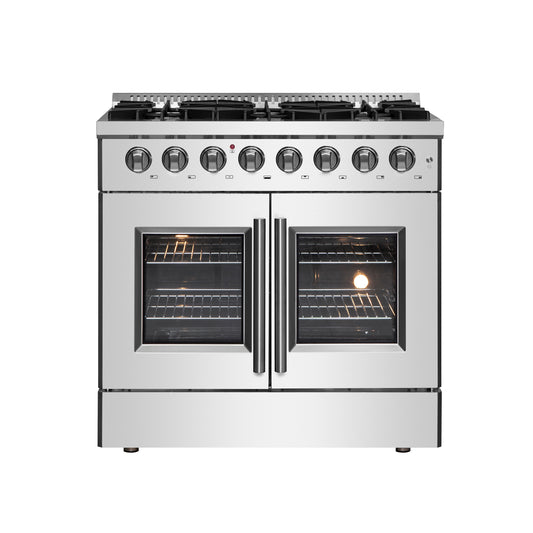 Forno Galiano 36" Freestanding French Door Dual Fuel Range