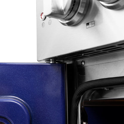 Forno Massimo 30-Inch Freestanding French Door Gas Range, 4 Burners, Convection Oven, Energy Efficient