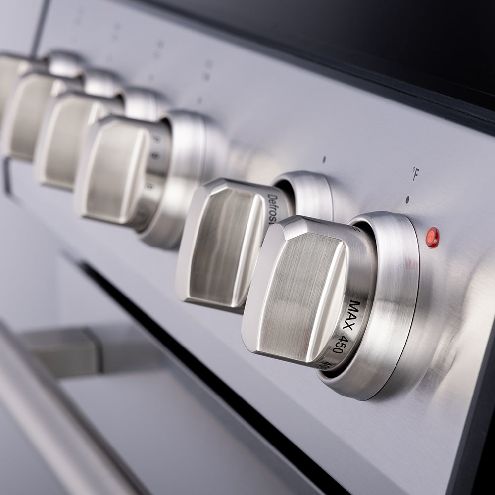 Forno Leonardo Espresso 30-Inch Slide-In Stainless Steel Induction Range, Convection Oven, 5 Cooking Zones