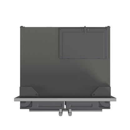 Forno Gallipoli 30-Inch French Door Refrigerator, 17.5 cu.ft Capacity, Decorative Grill, 34-Inch Width, Stainless Steel, No Frost Technology, Energy Efficient