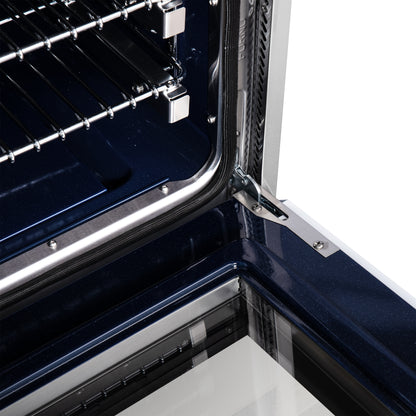 Forno Massimo 30-Inch White Freestanding Gas Range, 4 Burners, True Convection Oven