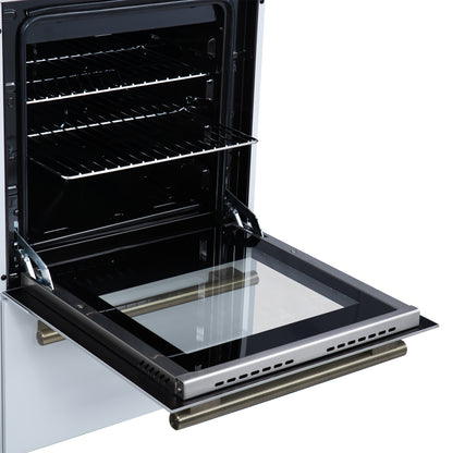 Forno Lamazze 20 Inch Freestanding Gas Range in White, Compact Design