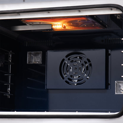 Forno Capriasca 36-Inch Black Freestanding French Door Gas Range, 6 Burners, Convection Oven, Energy Efficient