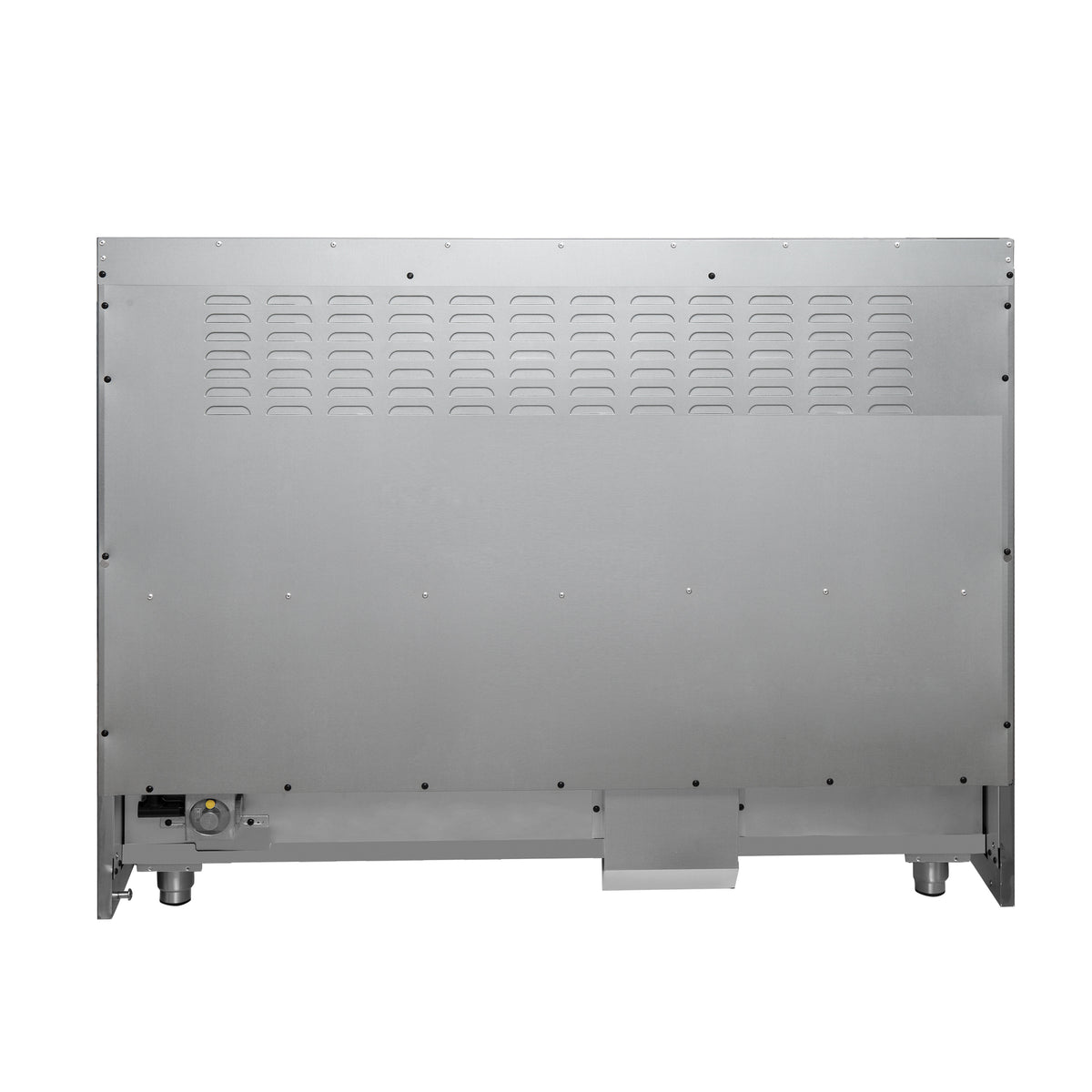 Forno Galiano 48-Inch Freestanding Gas Range, Stainless Steel, 8 Burners, 107,000 BTU, Griddle, Double Ovens, Energy Efficient, Blue Doors