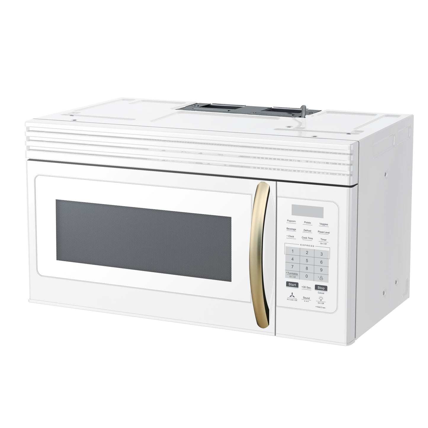 Forno Scalo 30-Inch Over the Range Microwave, White – 1.6 cu.ft, 300 CFM Vent, Touch Control, LED Light