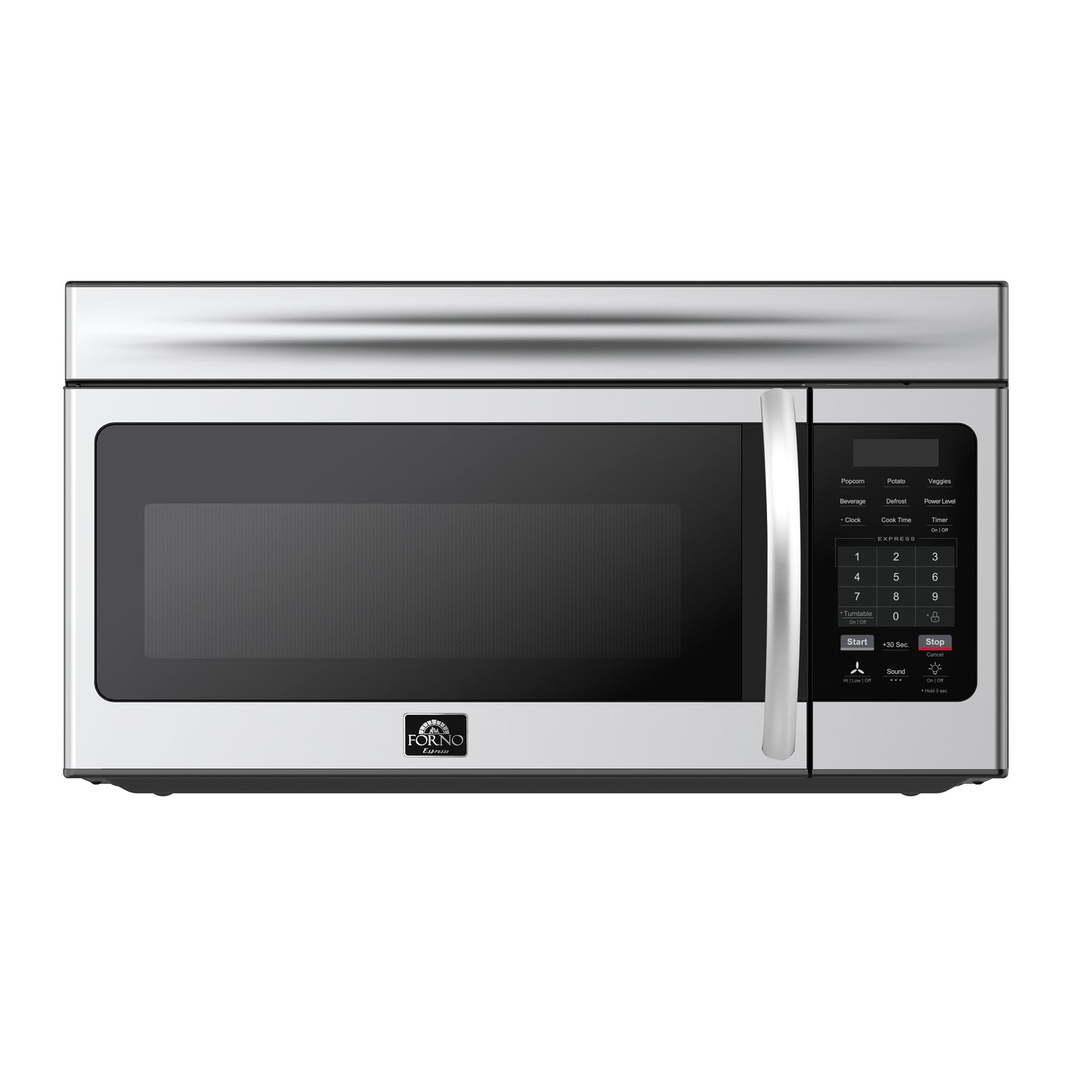 Forno Scalo 30-Inch Over the Range Microwave, Stainless Steel – 1.6 cu.ft, 300 CFM Vent, Touch Control, LED Light