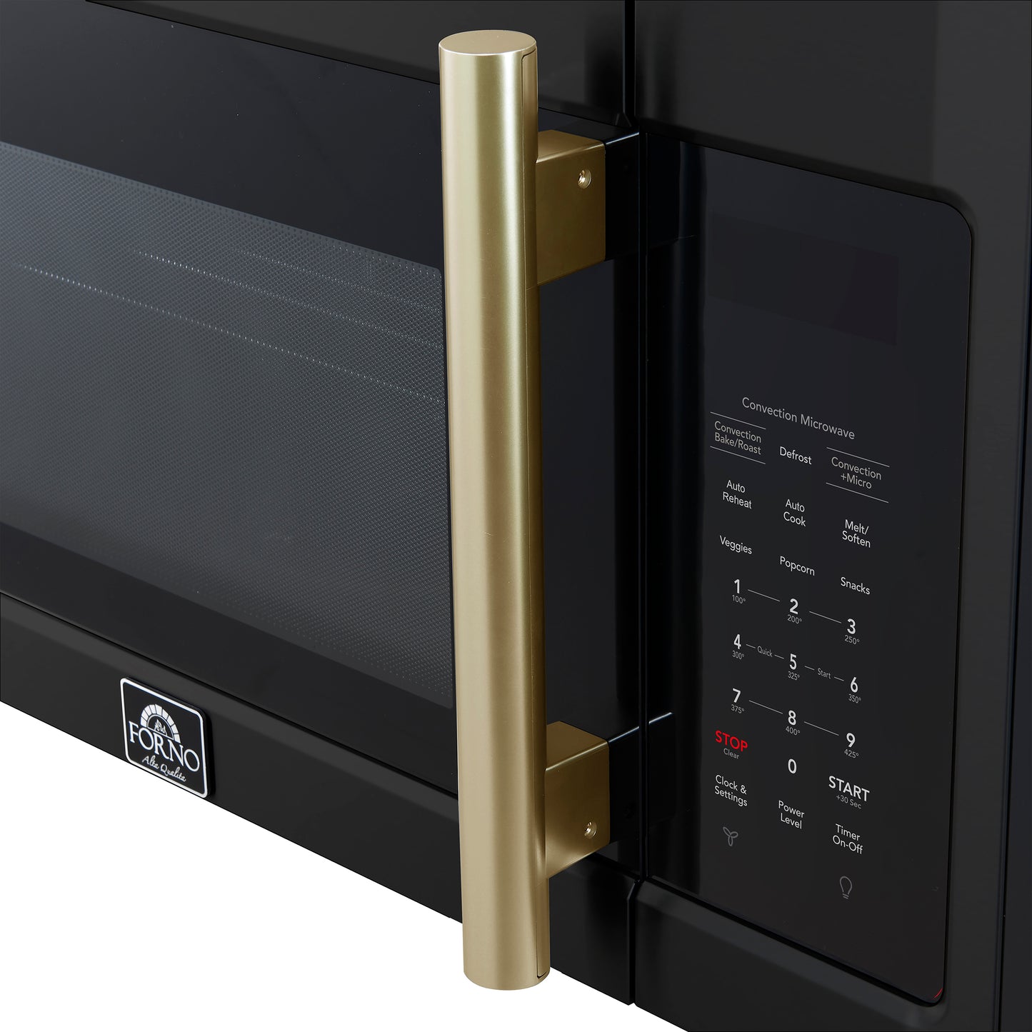 Forno Fornace 30-Inch Over the Range Convection Microwave, Black – 1.5 cu.ft, 300 CFM Vent, Touch Control, LED Light
