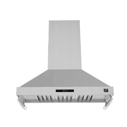 Forno Venezia 48 Inch Wall-Mounted Range Hood with Touch Controls and Baffle Filters
