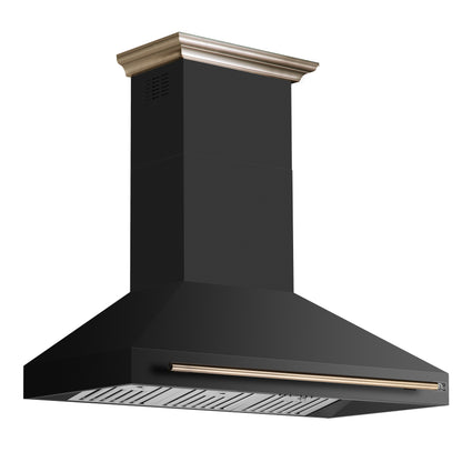 Forno Aria 48 Inch Wall-Mounted Range Hood in Black