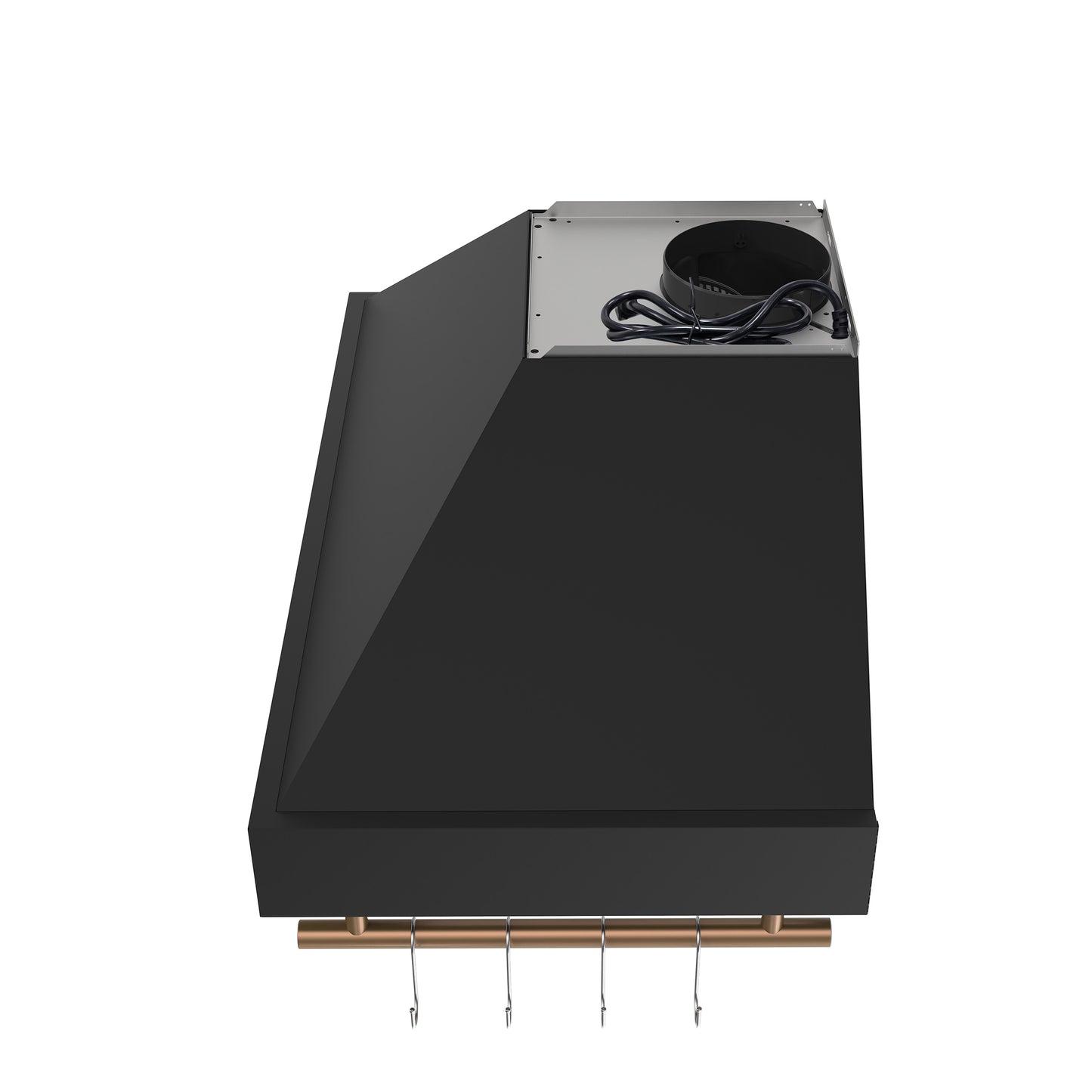 Forno Venezia 36 Inch Wall-Mounted Range Hood in Black with Touch Controls and Baffle Filters