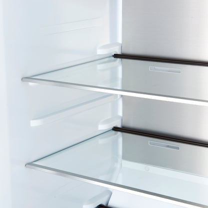 Forno Maderno 28-Inch Built-In Convertible Refrigerator in Black with Antique Brass, 13.6 cu.ft, Left Swing, Decorative Grill, ENERGY STAR Certified