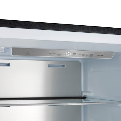 Forno Maderno 2-28-Inch Wide Convertible Refrigerator/Freezer in Black, Decorative Trim, 27.2 cu.ft, 84-Inch High, ENERGY STAR Certified