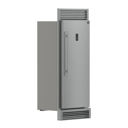 Forno Fortezza 32 Inch Right-Swing Convertible Refrigerator/Freezer with Trim Grill, Stainless Steel, Total No Frost