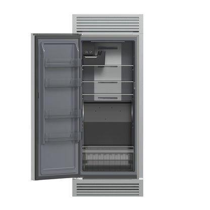 Forno Fortezza 32 Inch Left-Swing Freezer with Standard Trim Grill, Stainless Steel, with Automatic Ice Maker