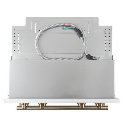 Forno Vomero 30-Inch Double Wall Oven, White, 10 cu.ft Total Capacity, 7100W Convection, Mechanical Controls, Manuel Steam Clean