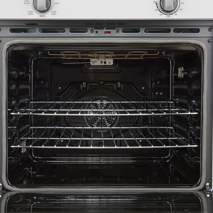 Forno Vomero 30-Inch Wall Oven, White, 5 cu.ft Capacity, 3550 Watts Convection, Mechanical Controls, Manuel Steam Clean