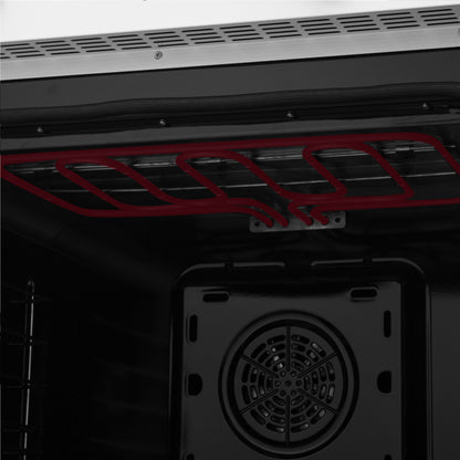 Forno Asti 30-Inch Double Electric Wall Oven with Upper French Doors in White & Antique Brass, 7.36 cu. ft. Dual True Convection, 7,200W, Air Fry, Sous Vide, Self-Clean